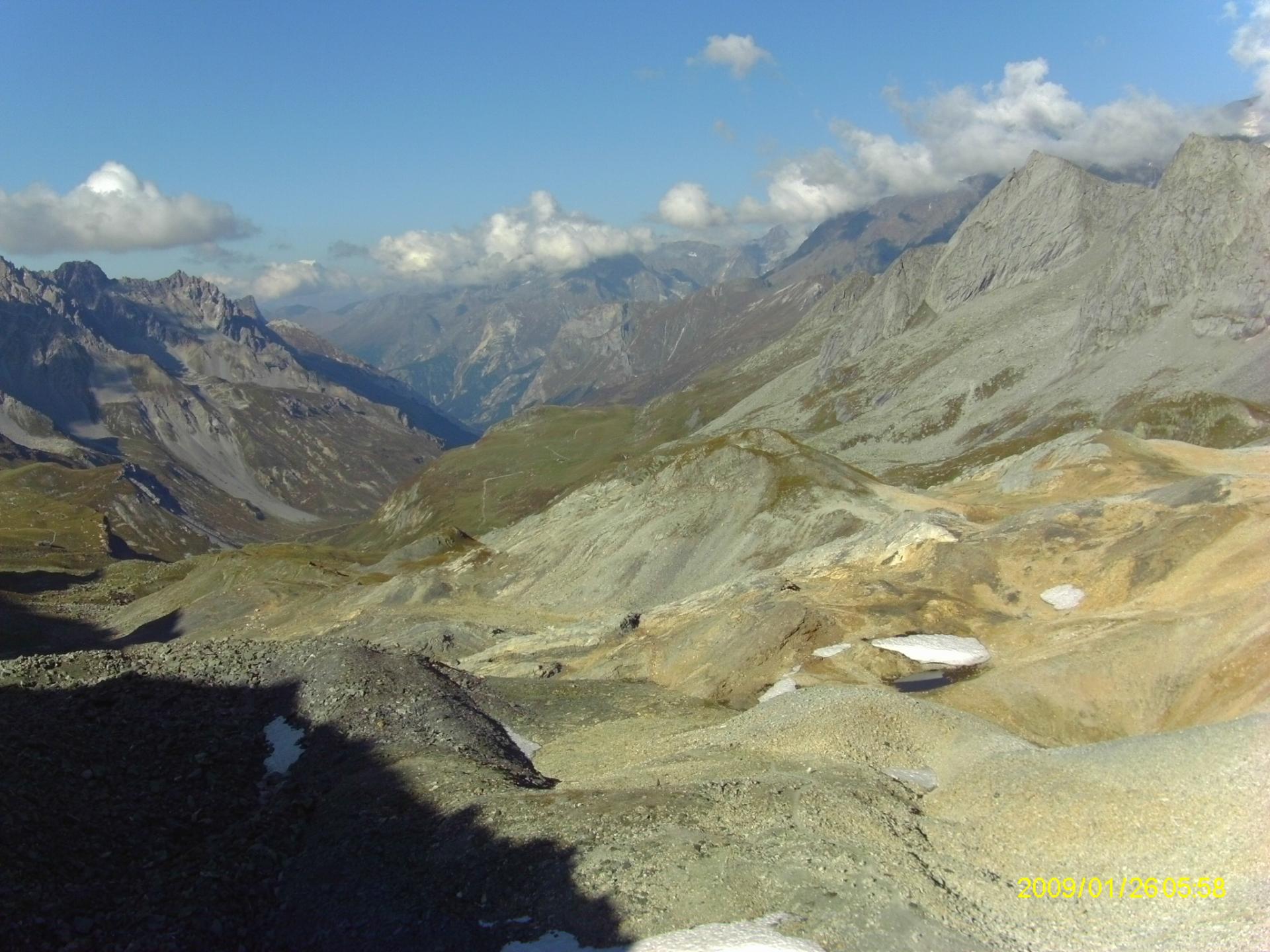 La vallée par laquelle nous sommes montés